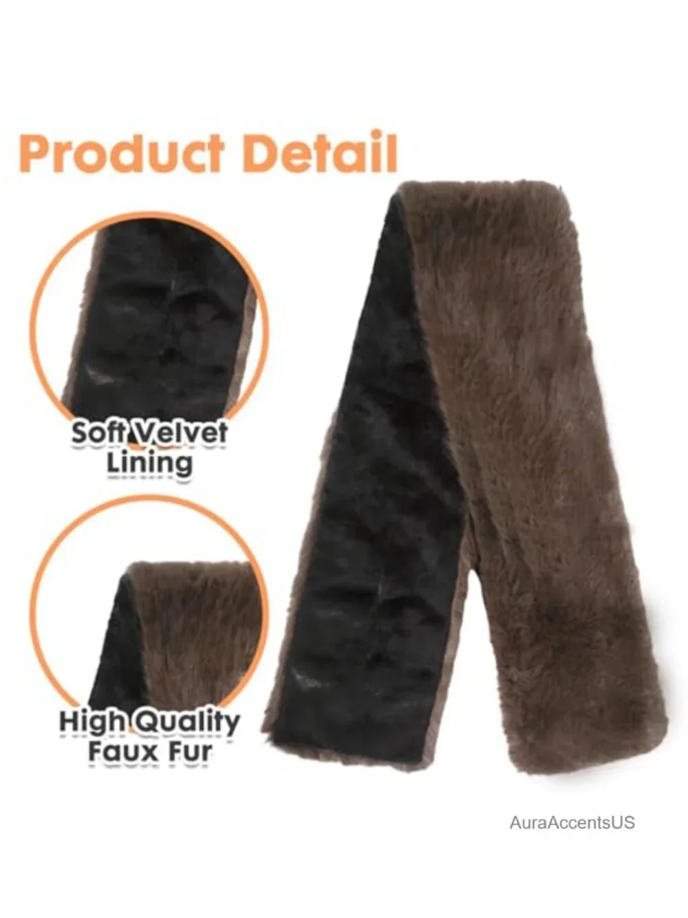 Faux Fur Collar Scarf Wrap Winter Shawl Stole Shrug Neck Warmer